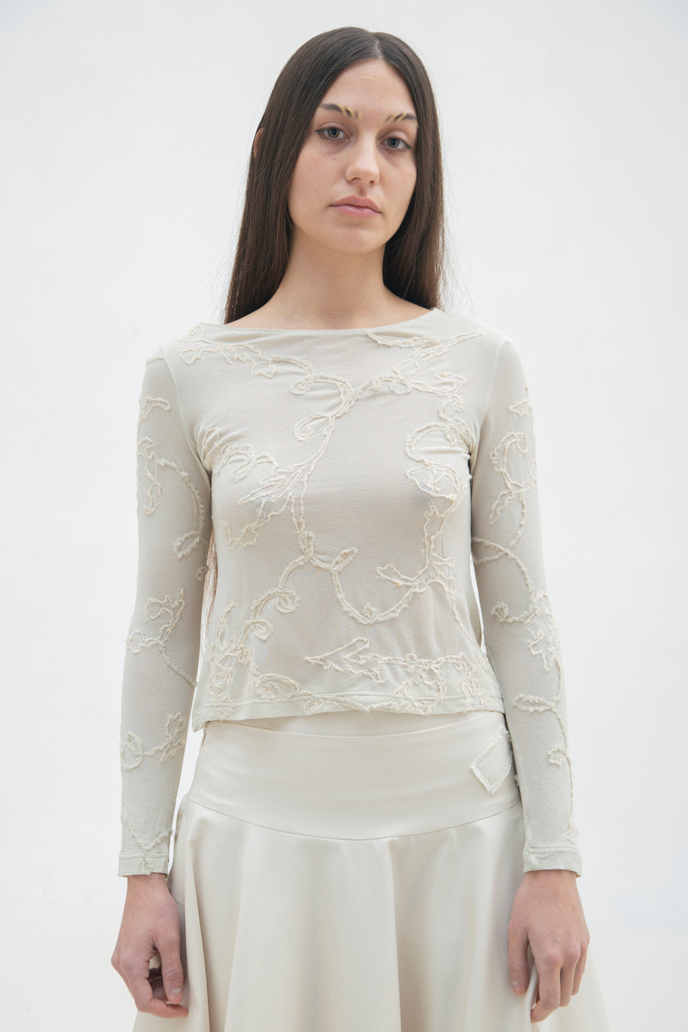 EMBROIDERED WOOL DRAWINGS LONG SLEEVE (made to order)