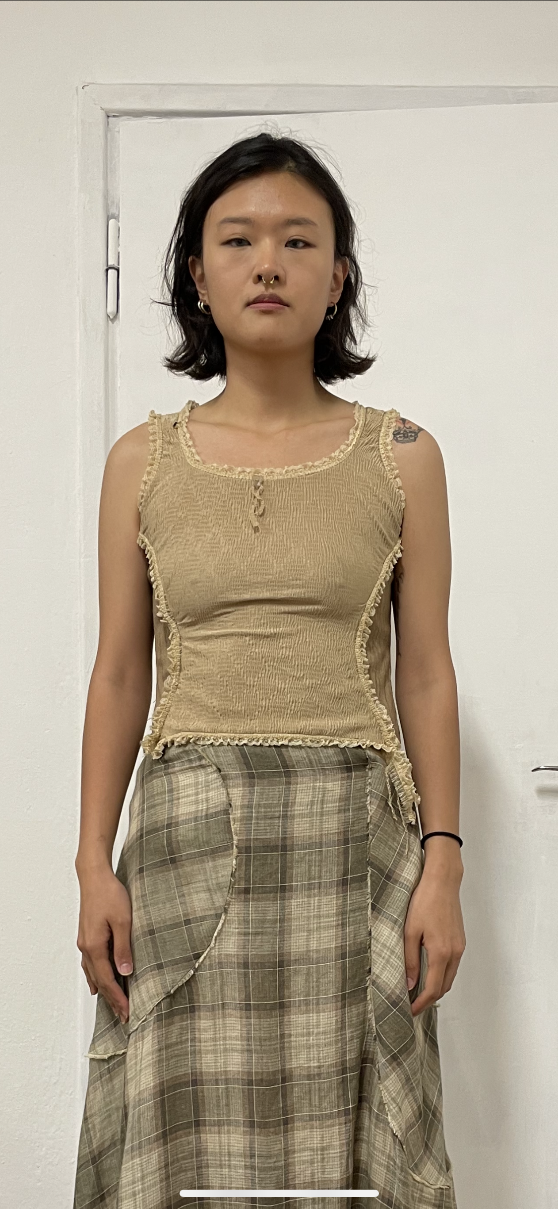 CRINKLE TANK TOP (made to order)