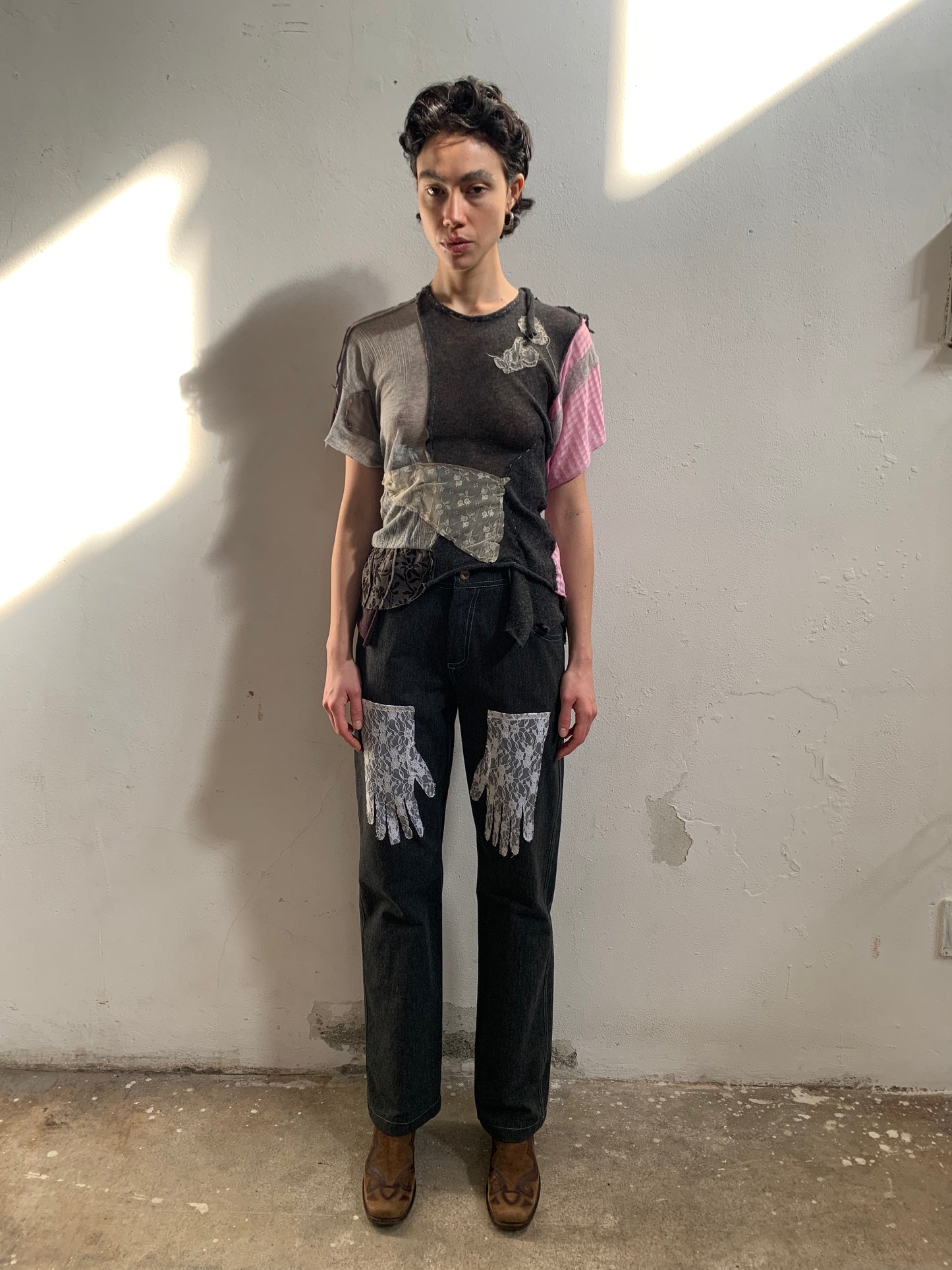 GARBAGE PATCHWORK TOP