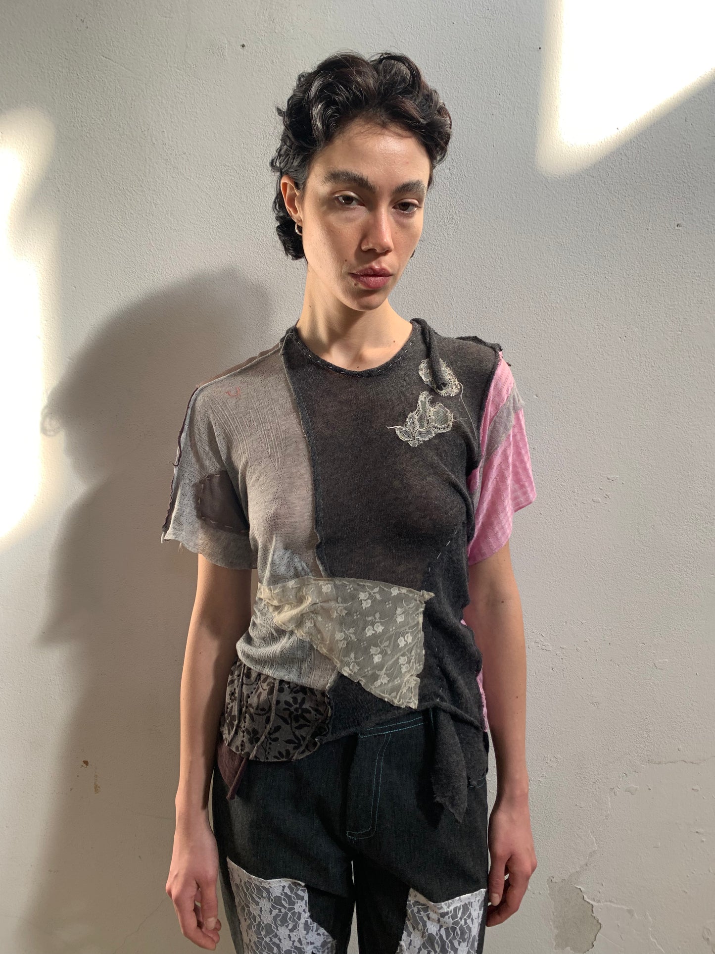 GARBAGE PATCHWORK TOP