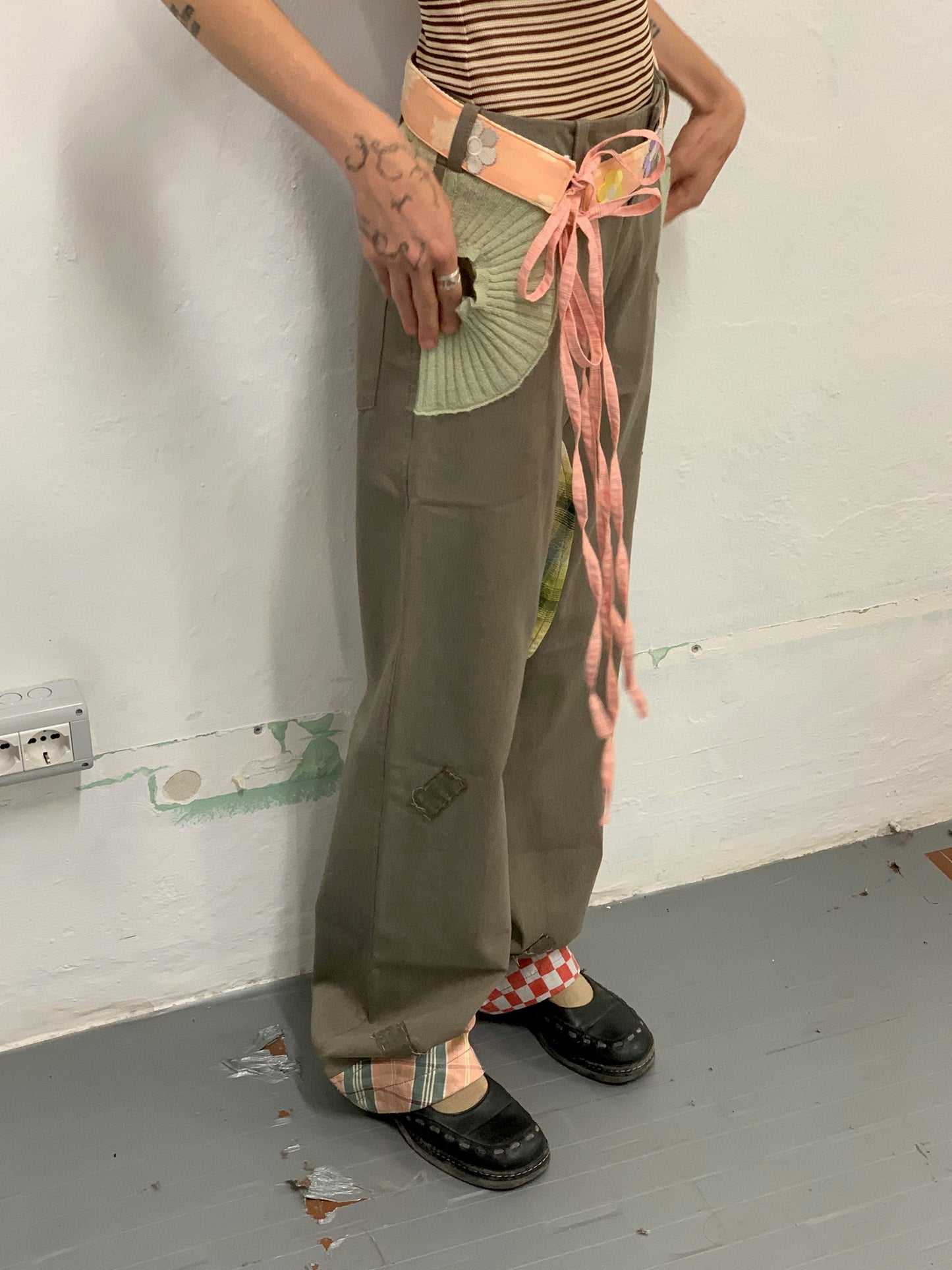 CLOWN TROUSERS (LIGHT GREEN) (made to order)