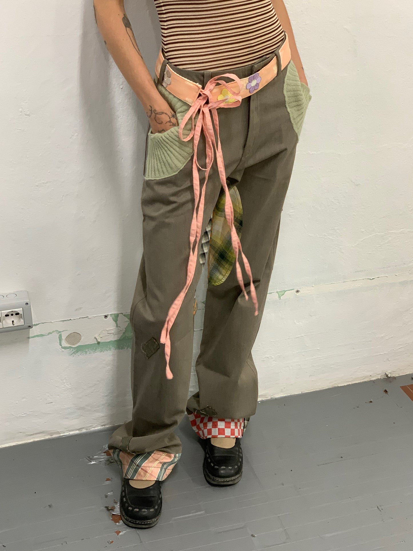 CLOWN TROUSERS (LIGHT GREEN) (made to order)