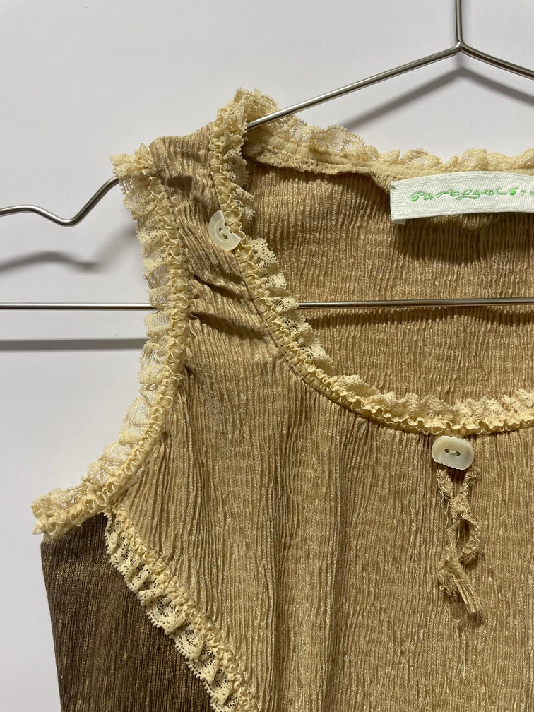 CRINKLE TANK TOP (made to order)