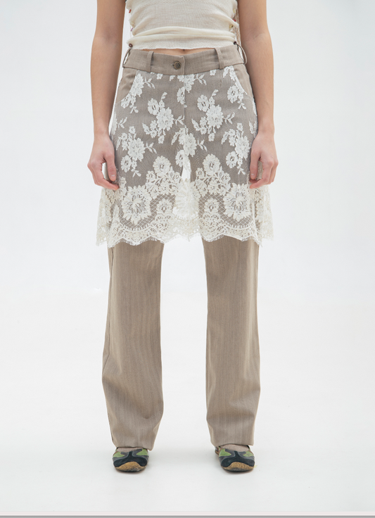 LACES SKIRT TROUSERS (made to order)