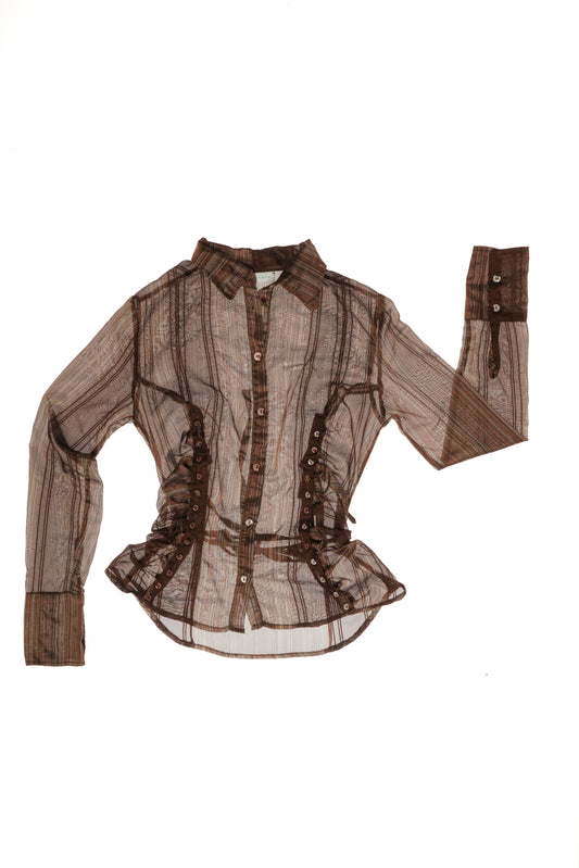 35 BUTTONS GATHERED SHIRT (made to order)
