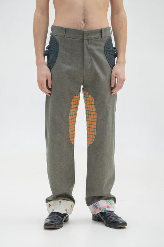 CLOWN TROUSERS (DARK GREEN) (made to order)