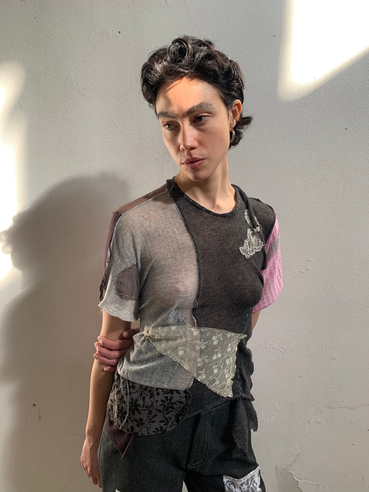 GARBAGE PATCHWORK TOP